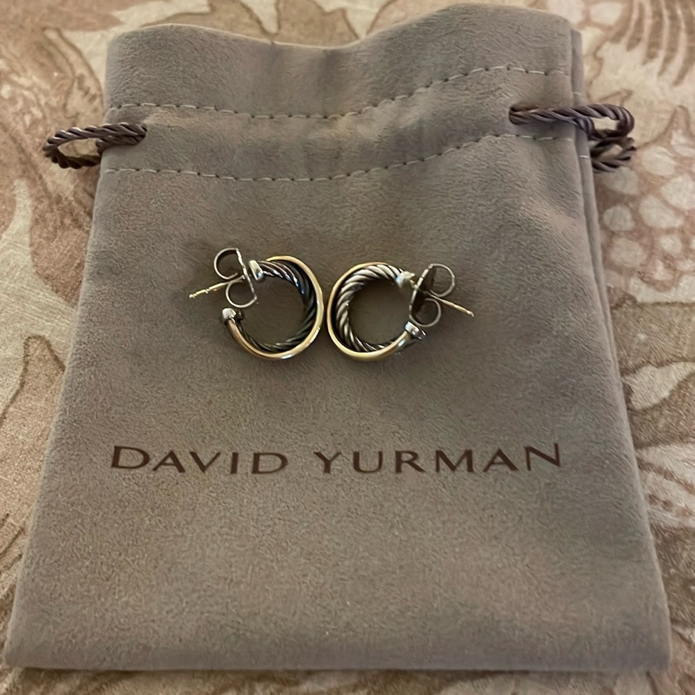 David Yurman Crossover Hoops
Sterling with 18k yellow gold